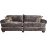 Horatio   4 Seater Modular Sofa   Standard Back   Front   Kairo Grey  Burnaby Mono