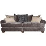 Horatio   4 Seater Modular Sofa   Pillow Back   Front   Kairo Grey  Otis Mono  Burnaby Mono  Larry Latte