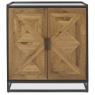Indus Rustic Oak Drinks Cabinet   front on