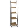Indus Rustic Oak Narrow Open Display Unit   front angle
