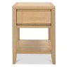 Bentley Designs Bergen Oak Lamp Table with Drawer  front on