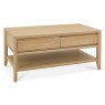 Bentley Designs Bergen Oak Coffee Table with Drawer  front angle shot