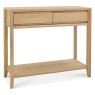 Bentley Designs Bergen Oak Console Table with Drawer  front angle shot