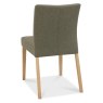Bentley Designs Bergen Oak Upholstered Chair  Black Gold Fabric  Pair  back angle