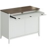 8102 10 BERGEN GREY WASHED   SOFT GREY  NARROW SIDEBOARD   OPEN DRAWER