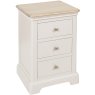 LYD001 3 Drawer Bedside Painted Grey Mist 1