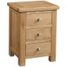 DOR001 3 drawer bedside bedroom storage natural oak lacquered
