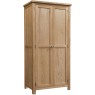 DOR031 double all full hanging wardrobe bedroom storage natural oak lacquered