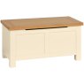 DPT021PI painted blanket box end of bed storage bedroom oak top ivory