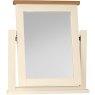DPT023PI painted dressing table mirror focal point make up bedroom oak top ivory