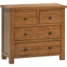 DOR003R 2 2 drawer chest table bedroom storage dark rustic oak