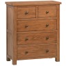 DOR004R 2 3 drawer chest table bedroom storage dark rustic oak