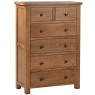 DOR005R 2 4 drawer chest table bedroom storage dark rustic oak