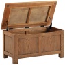 DOR021R blanket box end of bed storage bedroom dark rustic oak open