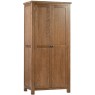DOR031R all full hanging double 2 door wardrobe essential storage bedroom dark rustic oak