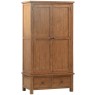 DOR032R double 2 door 2 drawer wardrobe essential storage bedroom dark rustic oak