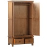 DOR032R double 2 door 2 drawer wardrobe essential storage bedroom dark rustic oak open
