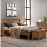 dorset rustic bedroom set dark oak 1500 bed frame