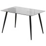 1787637842Argenta Dining Set 120cm 4 Seater Light Grey and Black Sintered Stone Top 4 Chair 2