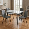 1787637842Argenta Dining Set 120cm 4 Seater Grey and Black Sintered Stone Top 4 Chair 1