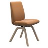 Stressless Quickship Laurel Large Low Back D200 Dining Chair in Batick New Caramel with Oak
