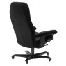 Stressless Quickship Consul Medium Office Chair in Batick Black with Black 4