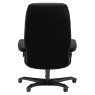 Stressless Quickship Consul Medium Office Chair in Batick Black with Black 3
