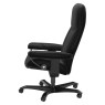 Stressless Quickship Consul Medium Office Chair in Batick Black with Black 2